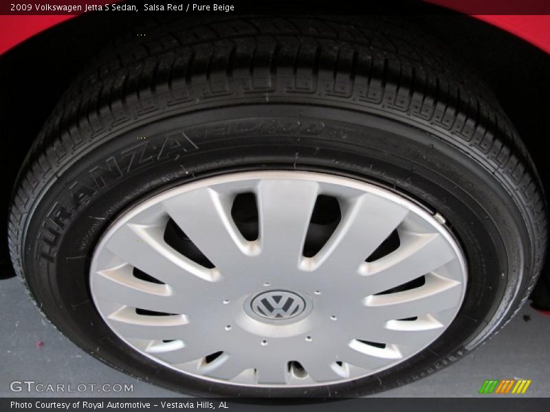 Salsa Red / Pure Beige 2009 Volkswagen Jetta S Sedan