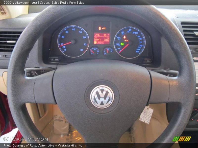 Salsa Red / Pure Beige 2009 Volkswagen Jetta S Sedan