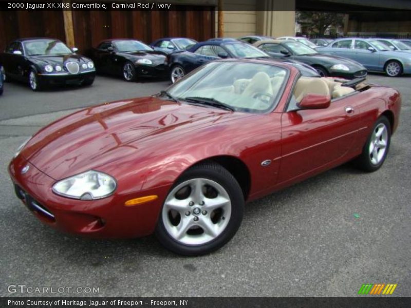 Carnival Red / Ivory 2000 Jaguar XK XK8 Convertible