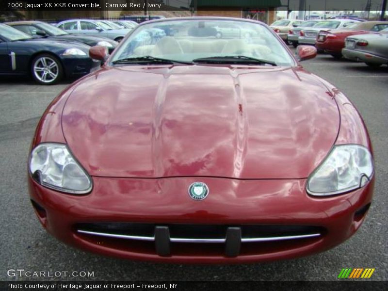 Carnival Red / Ivory 2000 Jaguar XK XK8 Convertible