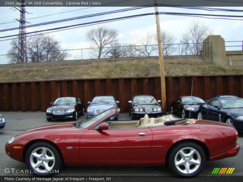 Carnival Red / Ivory 2000 Jaguar XK XK8 Convertible