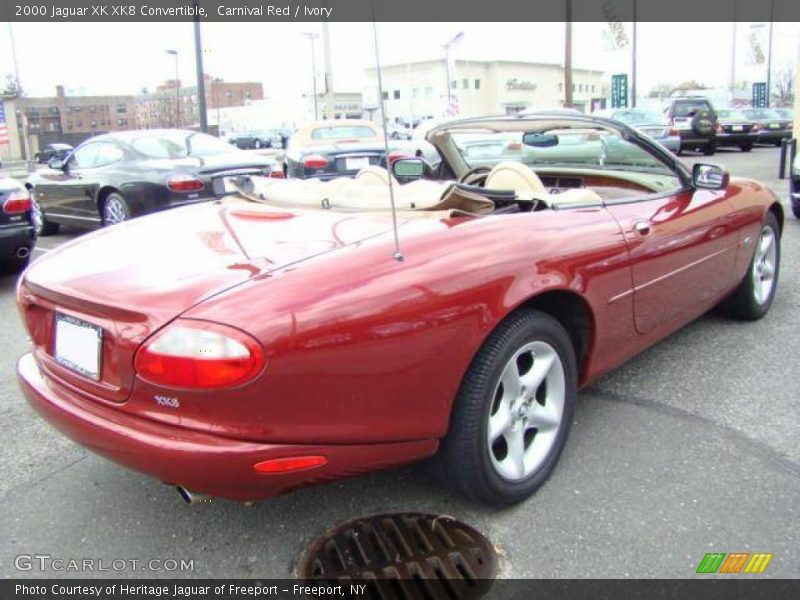 Carnival Red / Ivory 2000 Jaguar XK XK8 Convertible