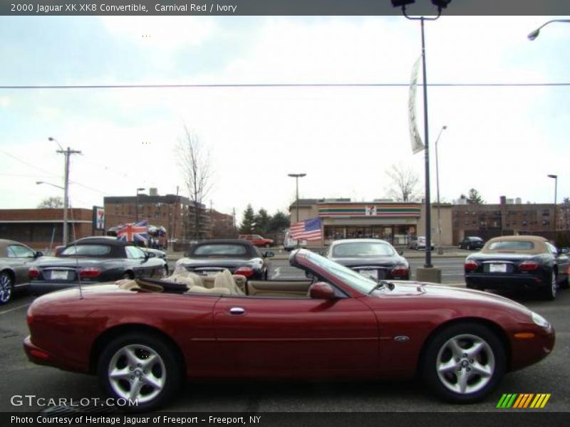 Carnival Red / Ivory 2000 Jaguar XK XK8 Convertible