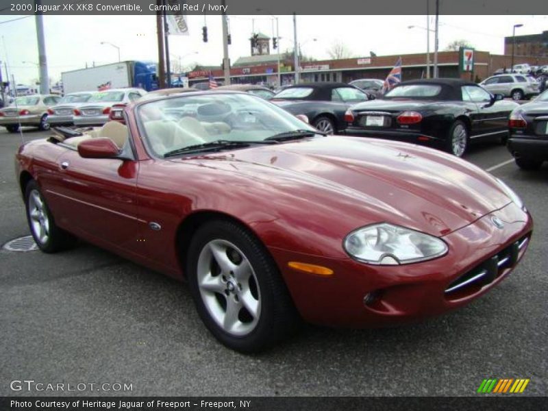 Carnival Red / Ivory 2000 Jaguar XK XK8 Convertible