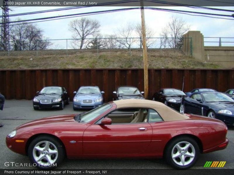 Carnival Red / Ivory 2000 Jaguar XK XK8 Convertible