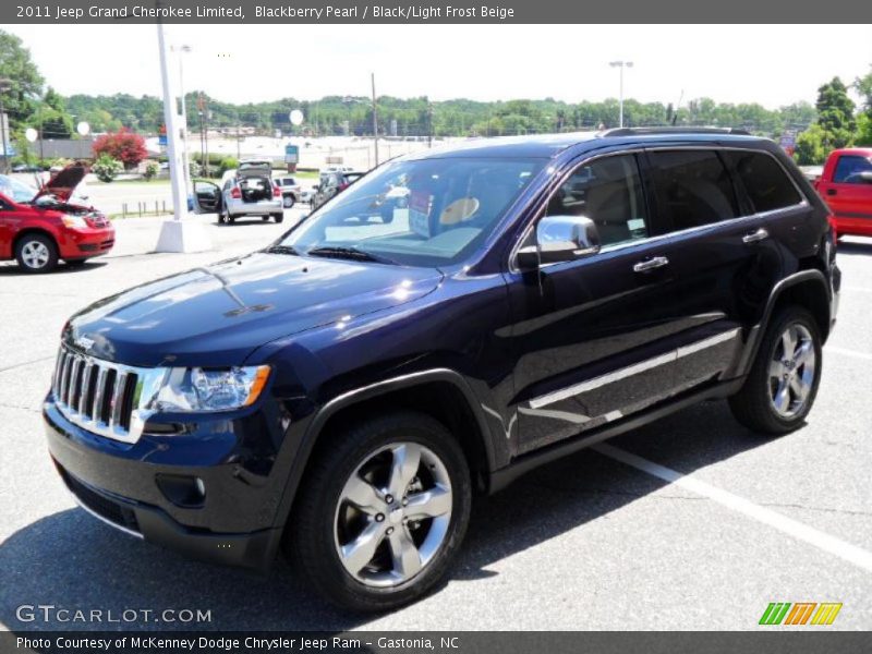 Blackberry Pearl / Black/Light Frost Beige 2011 Jeep Grand Cherokee Limited