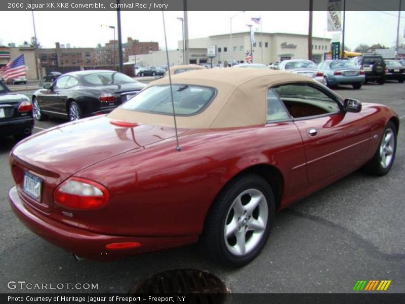 Carnival Red / Ivory 2000 Jaguar XK XK8 Convertible