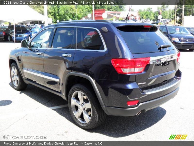 Blackberry Pearl / Black/Light Frost Beige 2011 Jeep Grand Cherokee Limited