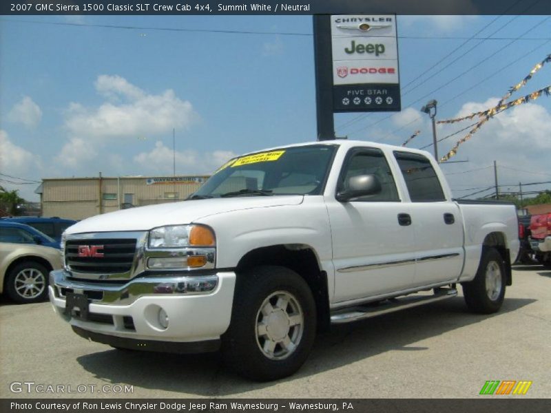 Summit White / Neutral 2007 GMC Sierra 1500 Classic SLT Crew Cab 4x4