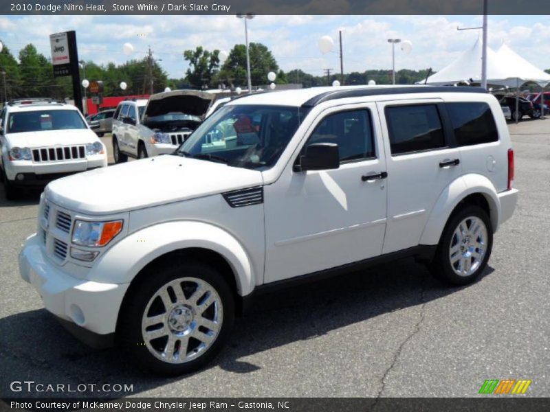 Stone White / Dark Slate Gray 2010 Dodge Nitro Heat