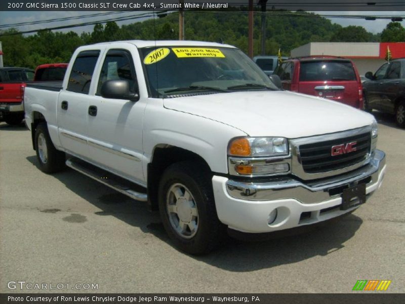 Summit White / Neutral 2007 GMC Sierra 1500 Classic SLT Crew Cab 4x4