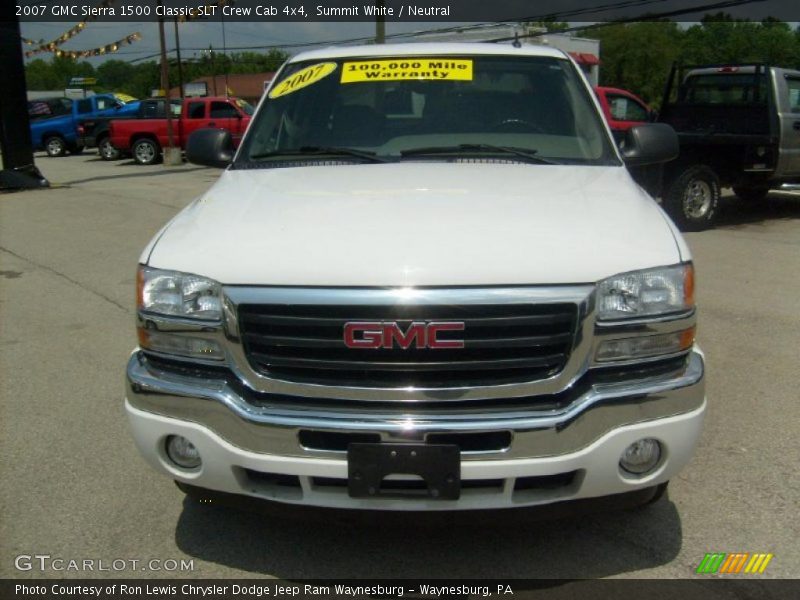 Summit White / Neutral 2007 GMC Sierra 1500 Classic SLT Crew Cab 4x4