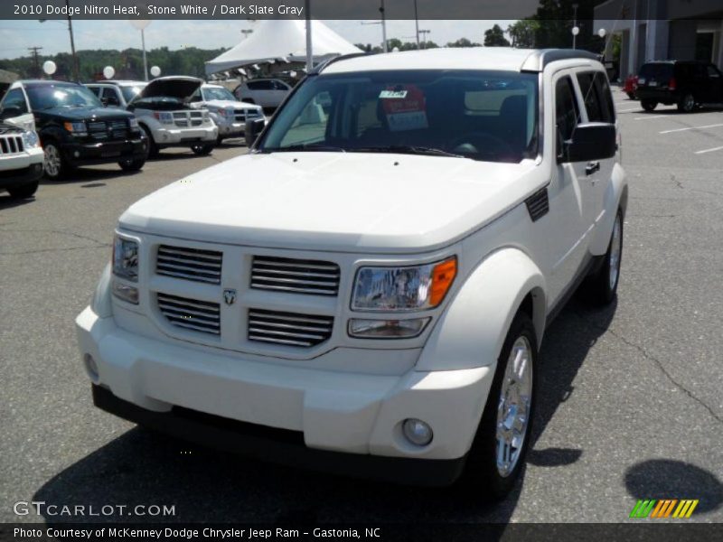 Stone White / Dark Slate Gray 2010 Dodge Nitro Heat