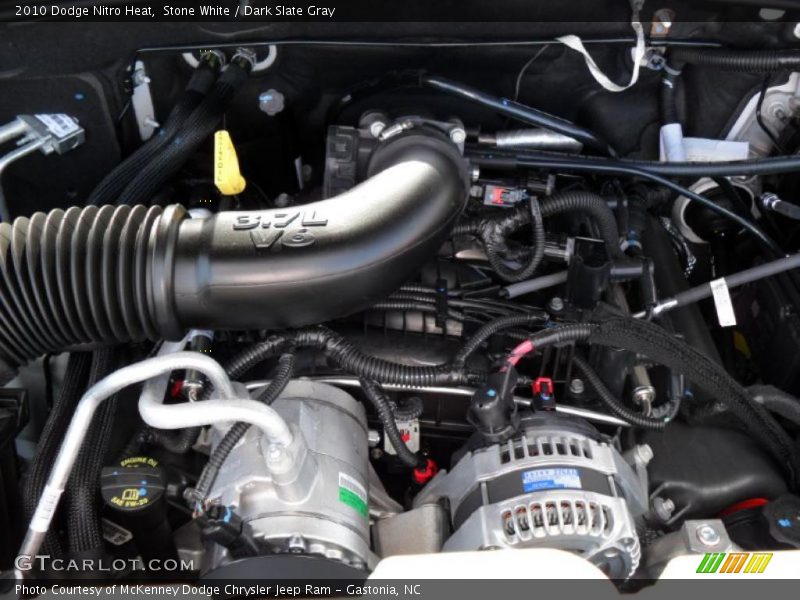 Stone White / Dark Slate Gray 2010 Dodge Nitro Heat