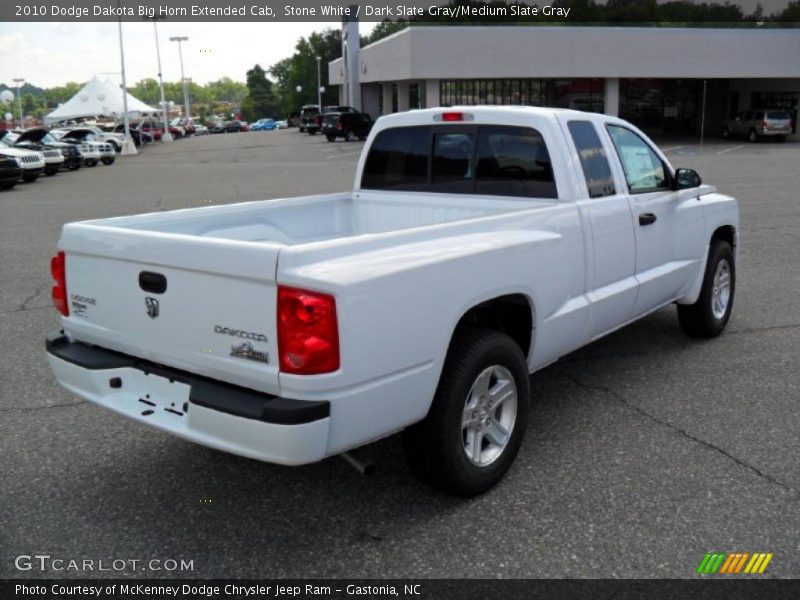 Stone White / Dark Slate Gray/Medium Slate Gray 2010 Dodge Dakota Big Horn Extended Cab