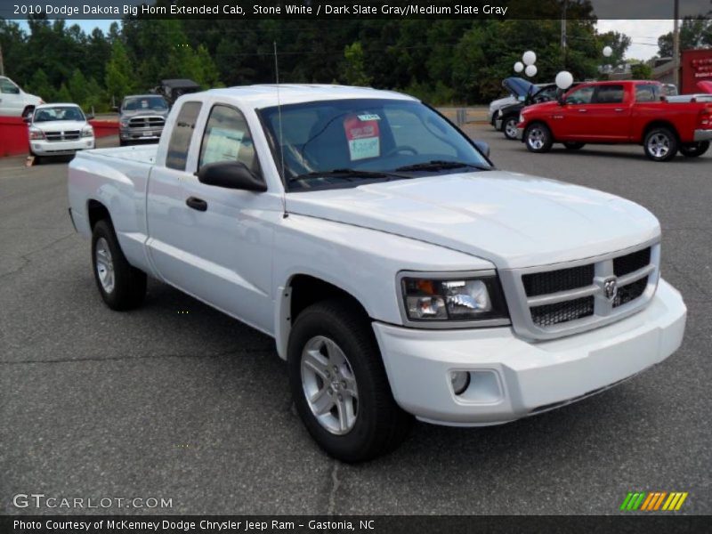 Stone White / Dark Slate Gray/Medium Slate Gray 2010 Dodge Dakota Big Horn Extended Cab