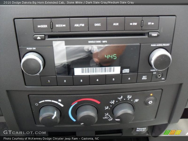 Stone White / Dark Slate Gray/Medium Slate Gray 2010 Dodge Dakota Big Horn Extended Cab