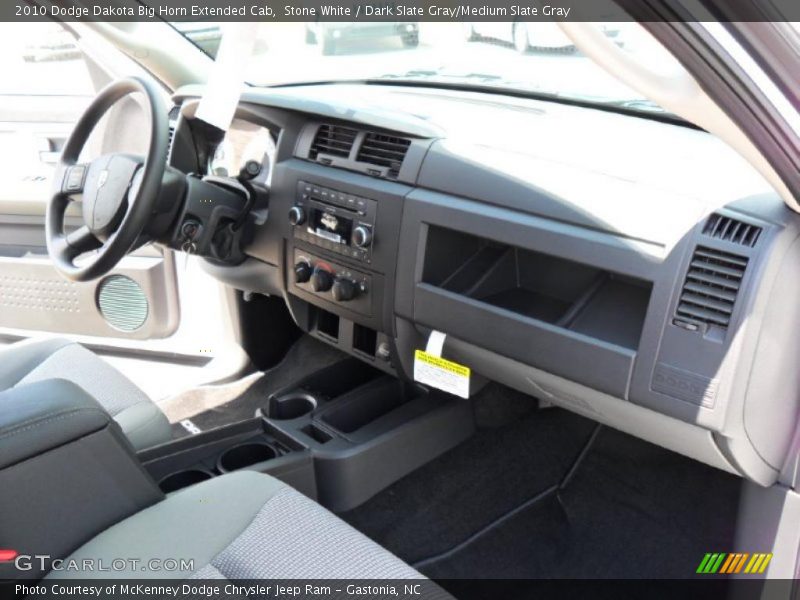 Stone White / Dark Slate Gray/Medium Slate Gray 2010 Dodge Dakota Big Horn Extended Cab