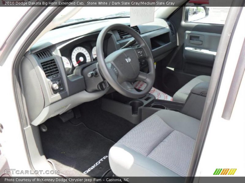 Stone White / Dark Slate Gray/Medium Slate Gray 2010 Dodge Dakota Big Horn Extended Cab