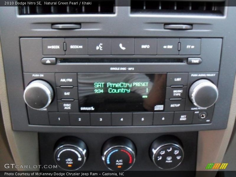 Natural Green Pearl / Khaki 2010 Dodge Nitro SE