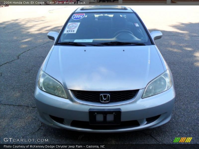 Satin Silver Metallic / Black 2004 Honda Civic EX Coupe