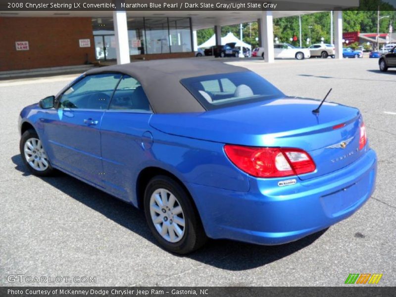 Marathon Blue Pearl / Dark Slate Gray/Light Slate Gray 2008 Chrysler Sebring LX Convertible