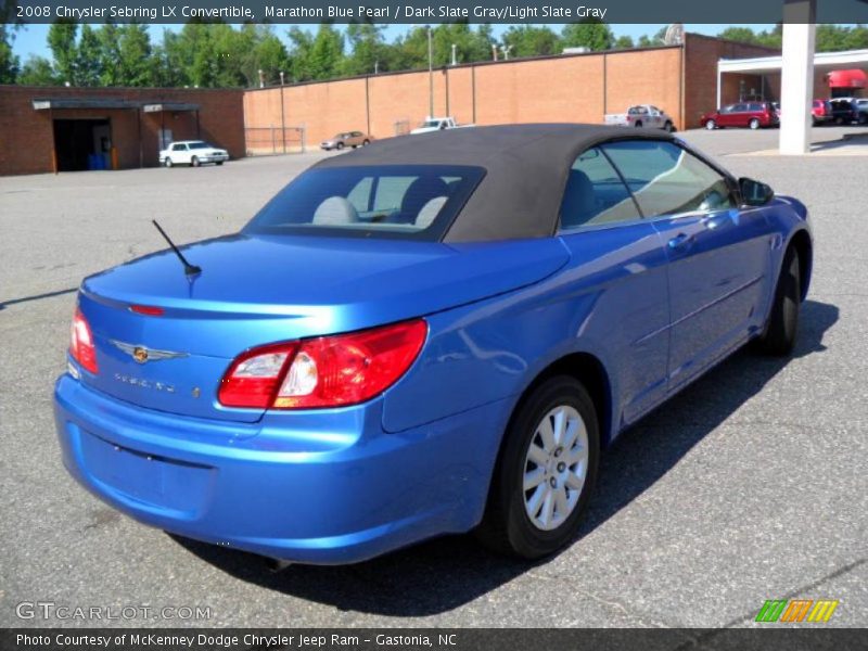 Marathon Blue Pearl / Dark Slate Gray/Light Slate Gray 2008 Chrysler Sebring LX Convertible
