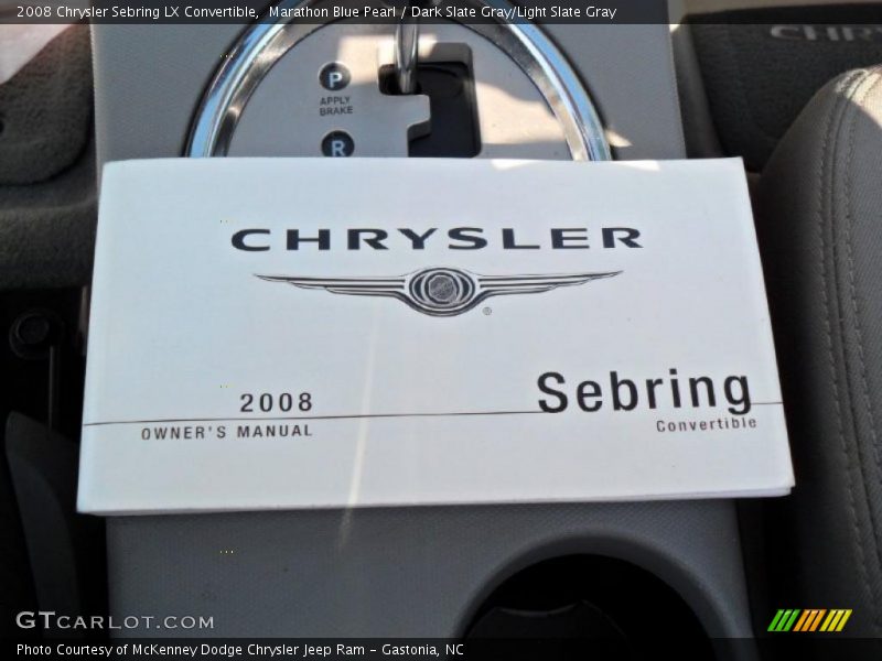 Marathon Blue Pearl / Dark Slate Gray/Light Slate Gray 2008 Chrysler Sebring LX Convertible