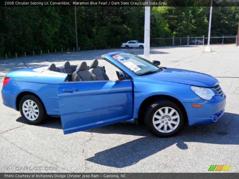 Marathon Blue Pearl / Dark Slate Gray/Light Slate Gray 2008 Chrysler Sebring LX Convertible