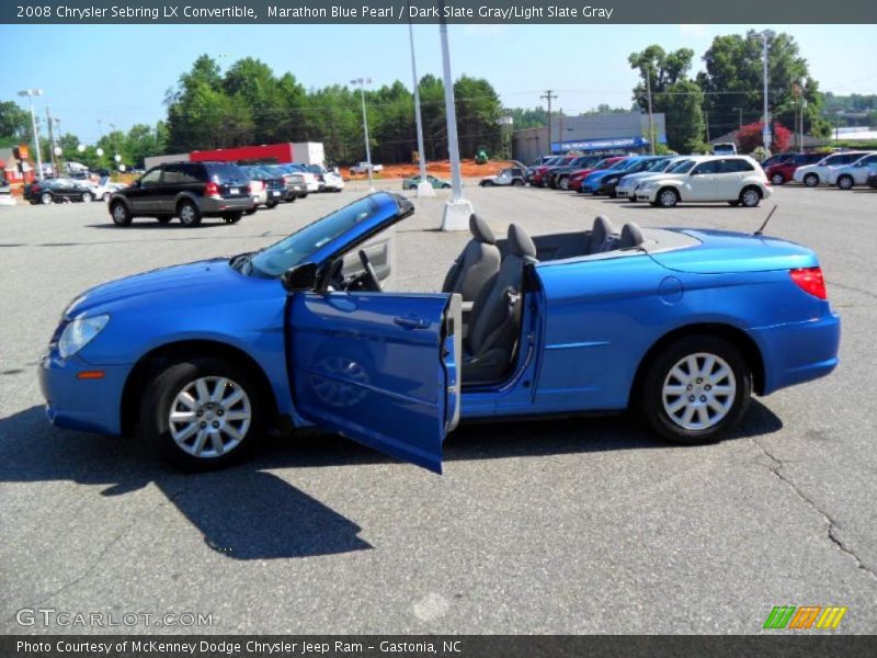 Marathon Blue Pearl / Dark Slate Gray/Light Slate Gray 2008 Chrysler Sebring LX Convertible