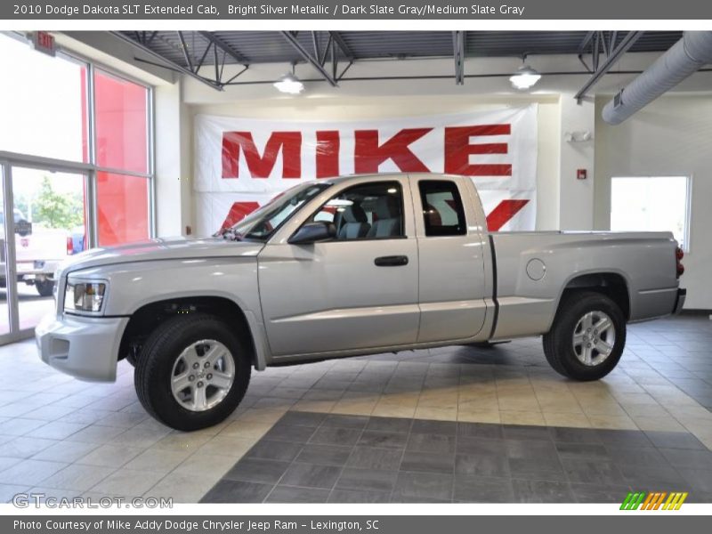 Bright Silver Metallic / Dark Slate Gray/Medium Slate Gray 2010 Dodge Dakota SLT Extended Cab