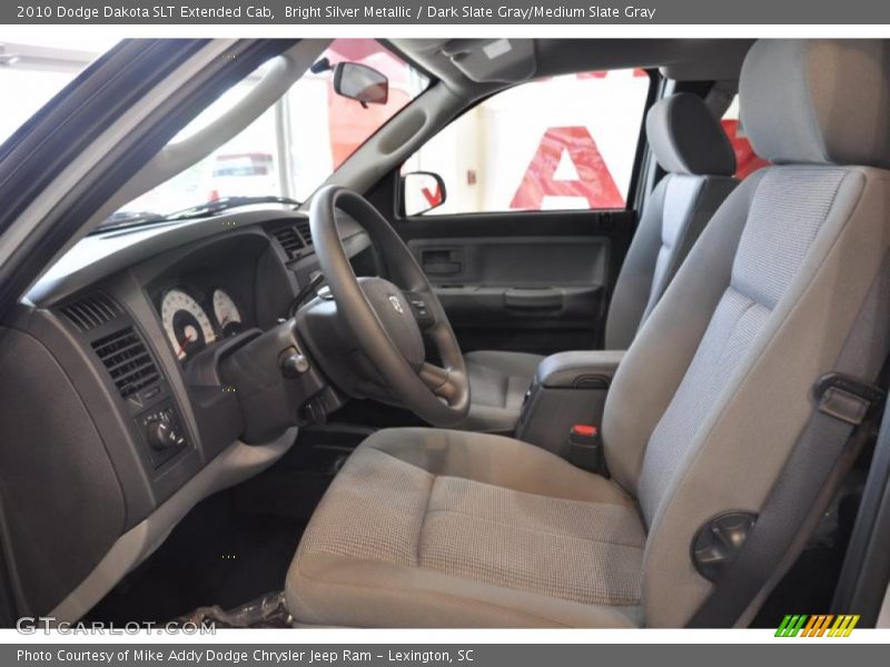 Bright Silver Metallic / Dark Slate Gray/Medium Slate Gray 2010 Dodge Dakota SLT Extended Cab