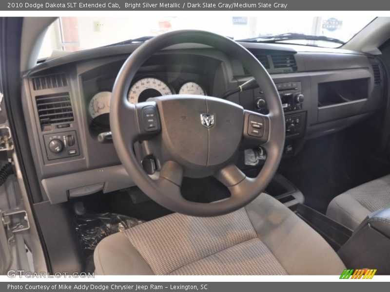 Bright Silver Metallic / Dark Slate Gray/Medium Slate Gray 2010 Dodge Dakota SLT Extended Cab