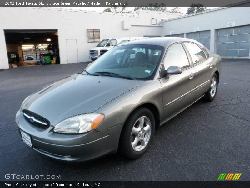 Spruce Green Metallic / Medium Parchment 2002 Ford Taurus SE