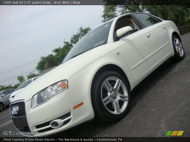 Arctic White / Beige 2006 Audi A4 2.0T quattro Sedan