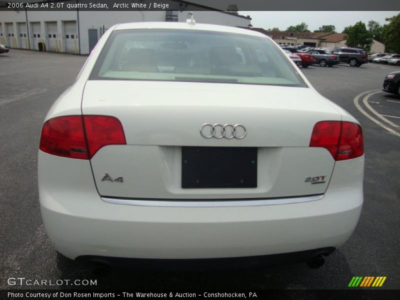 Arctic White / Beige 2006 Audi A4 2.0T quattro Sedan