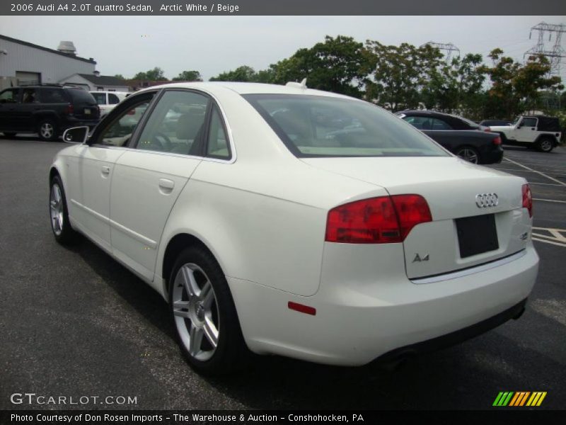 Arctic White / Beige 2006 Audi A4 2.0T quattro Sedan