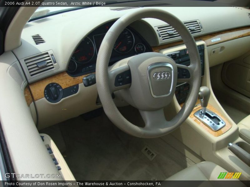 Arctic White / Beige 2006 Audi A4 2.0T quattro Sedan