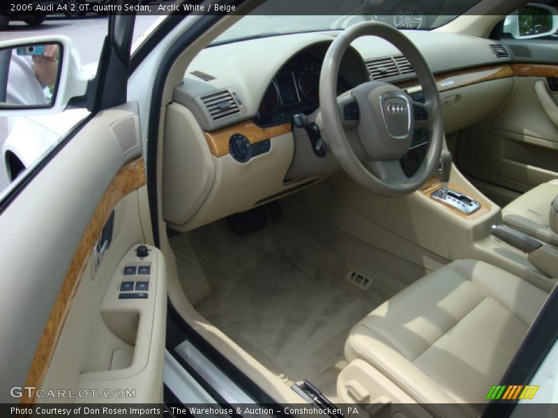 Arctic White / Beige 2006 Audi A4 2.0T quattro Sedan