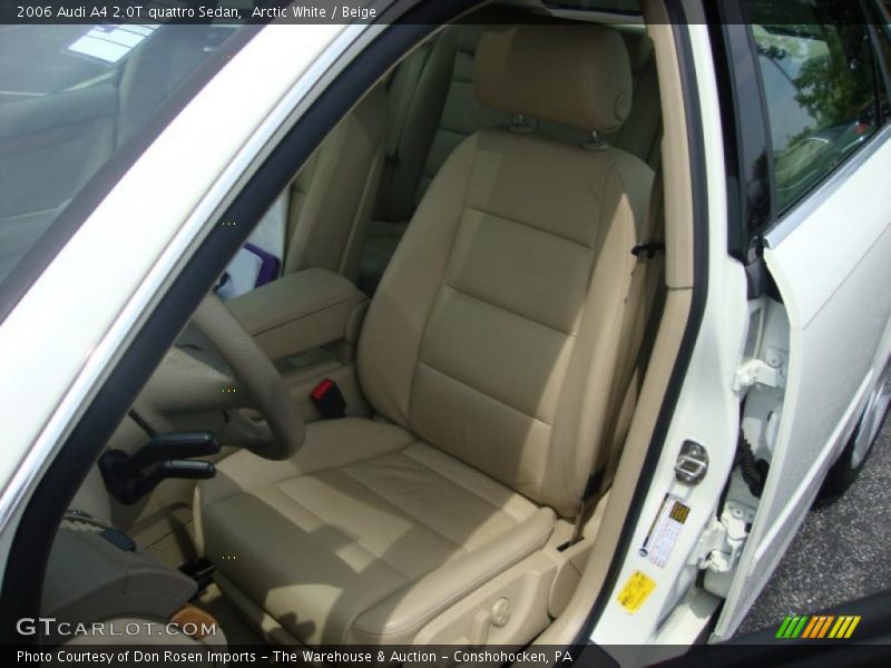 Arctic White / Beige 2006 Audi A4 2.0T quattro Sedan