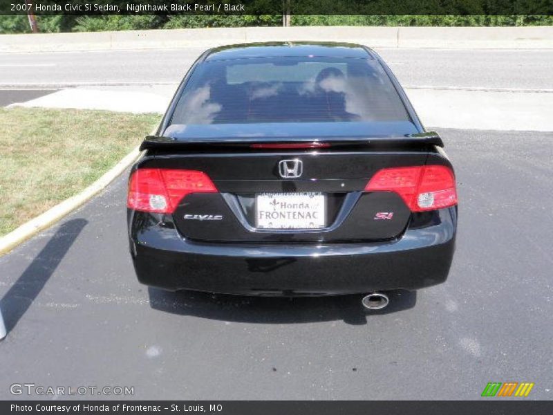 Nighthawk Black Pearl / Black 2007 Honda Civic Si Sedan