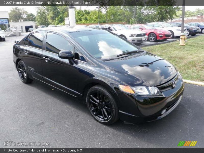Nighthawk Black Pearl / Black 2007 Honda Civic Si Sedan