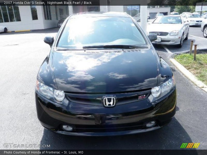 Nighthawk Black Pearl / Black 2007 Honda Civic Si Sedan