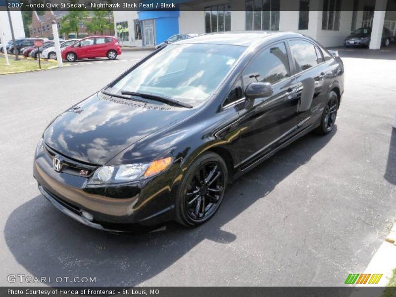 Nighthawk Black Pearl / Black 2007 Honda Civic Si Sedan