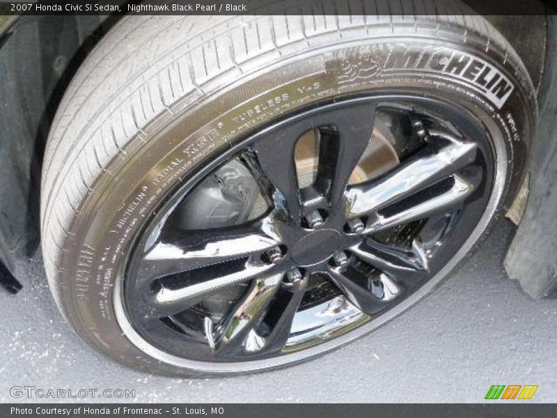 Nighthawk Black Pearl / Black 2007 Honda Civic Si Sedan