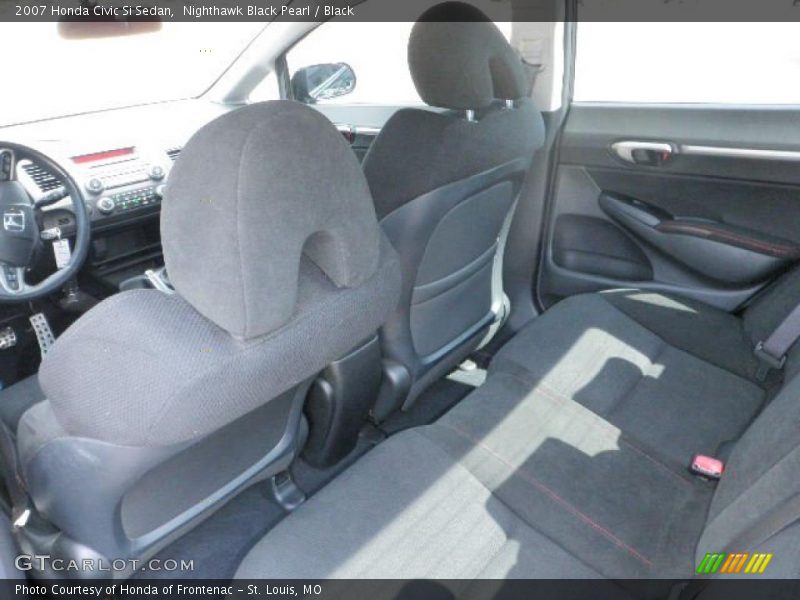 Nighthawk Black Pearl / Black 2007 Honda Civic Si Sedan