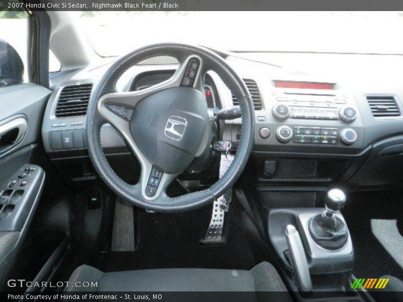Nighthawk Black Pearl / Black 2007 Honda Civic Si Sedan