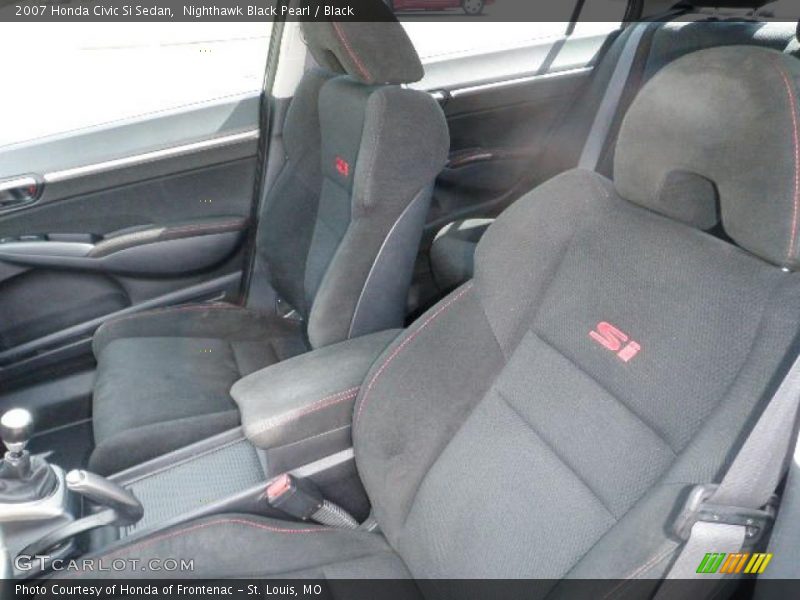 Nighthawk Black Pearl / Black 2007 Honda Civic Si Sedan