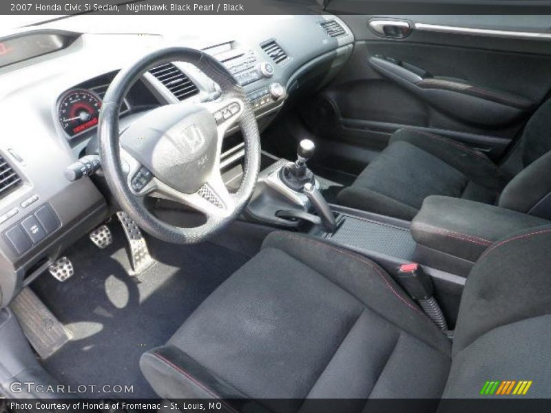 Nighthawk Black Pearl / Black 2007 Honda Civic Si Sedan