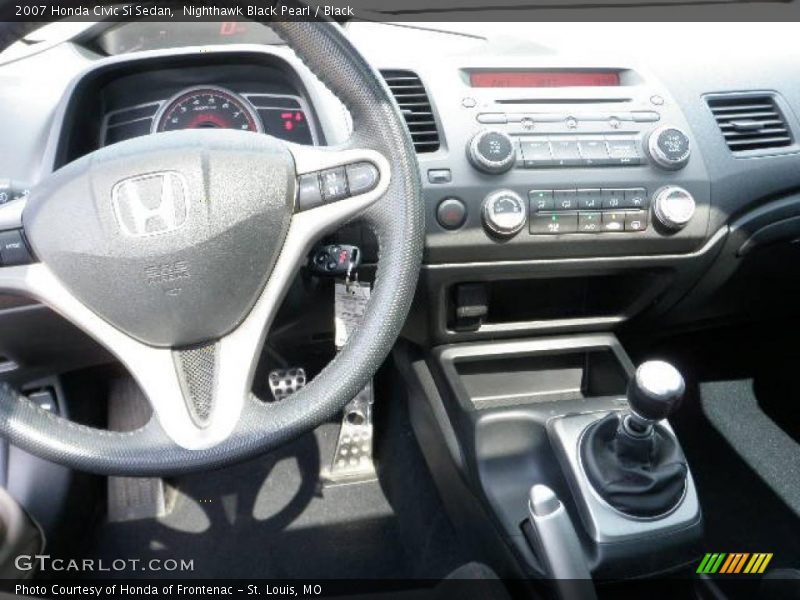 Nighthawk Black Pearl / Black 2007 Honda Civic Si Sedan